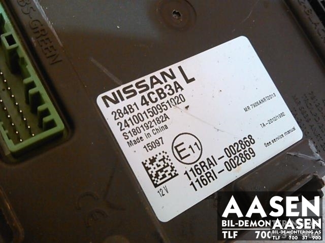 Styreenhet comfort (BCM) til Nissan X-Trail 2014-2022 (T32) (T32) (284B1 4CB3A|)