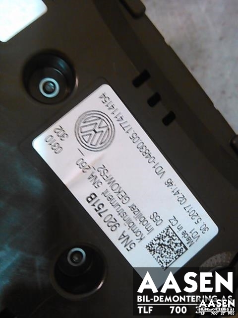 Instrumentpanel til VW Tiguan 2016-2020 (Type II, Fase 1)  (5NA 920 751 B|)