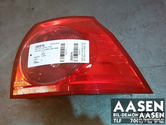 Baklykt høyre ytre til VW Golf V, Combi 2003-2008 (1K6 945 096 AA|)