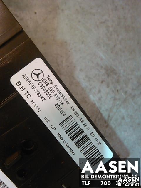 Varmeapparat betjening til Mercedes Sprinter 2006-2013 (Fase 1) (906) (906) (A 906 830 17 85|)