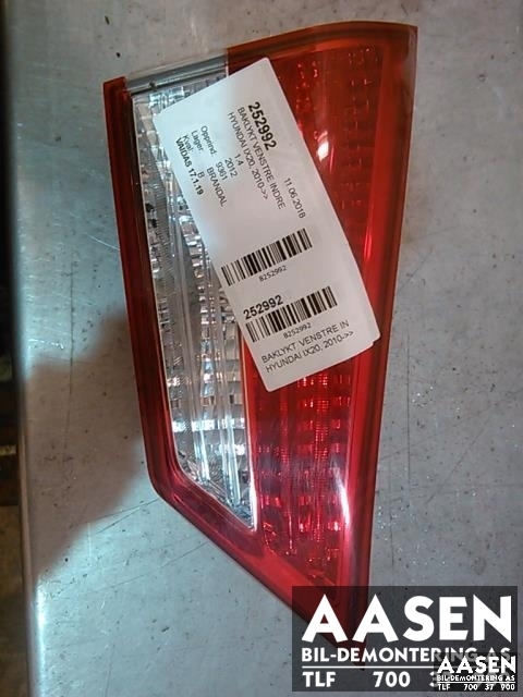 Baklykt venstre indre til Hyundai Ix20, 2010-2017 (92403 1K000)