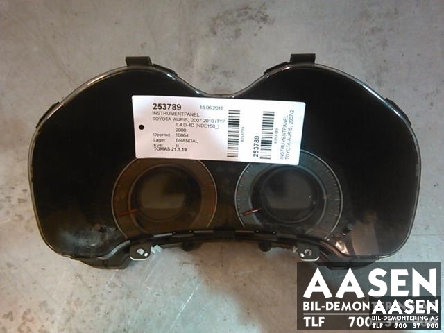 Instrumentpanel til Toyota Auris 2007-2010 (Type I, Fase 1) (83800-0Z300|)