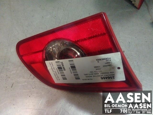 Baklykt venstre indre til VW Passat 2005-2010 (B6) (B6) (3C9 945 093|)
