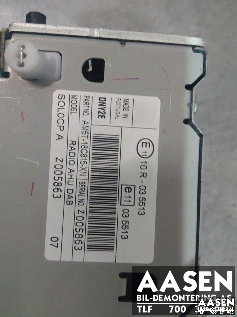 Bilstereo til Ford Fiesta 2013-2017 (Type VI, Fase 2) (AM5T-18C815-XN|)