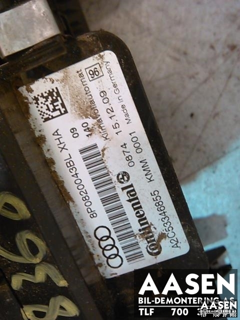 Varmeapparat betjening til Audi A3 2009-2012 (Type II, Fase 2)  (CONTINENTAL|8P0820043BL|)