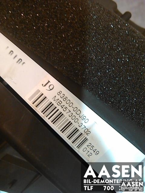 Instrumentpanel til Toyota Yaris 2009-2011 (Type II, Fase 2)  (DENSO|83800-0DJ90|)