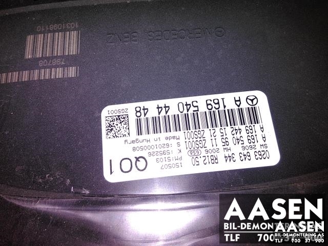 Instrumentpanel til Mercedes B-Klasse 2005-2008 (Fase 1) (W245) (W245) (BOSCH|A1695404448|)