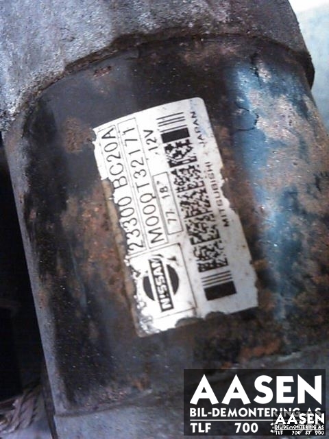 Starter til Nissan Qashqai 2007-2010 (Type I, Fase 1)  (MITSUBISHI|23300BC20A|)
