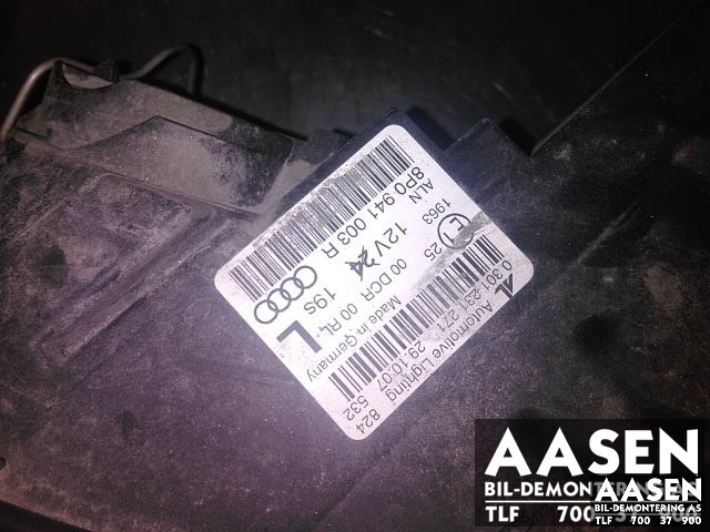 Frontlykt venstre xenon til Audi A3 2003-2008 (Type II, Fase 1)  (AL|8P0 941 003 R|)