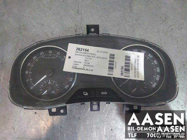 Instrumentpanel til Škoda Roomster, 2010-2015 (Fase 2)  (5J0920841D)