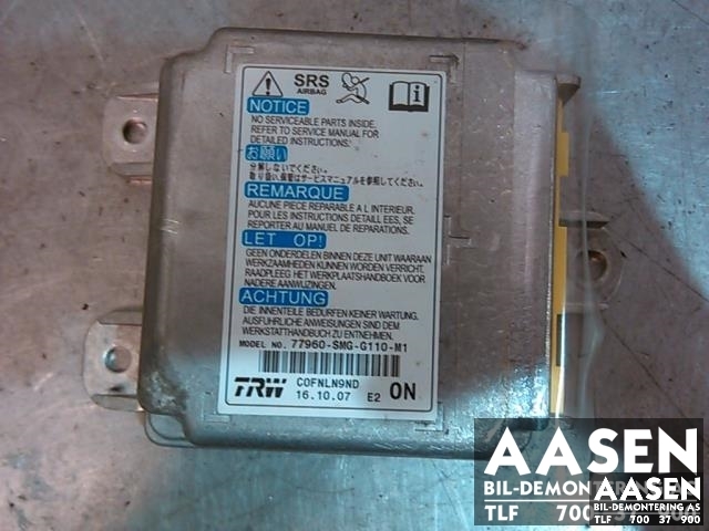 Airbag elektronikk til Honda Civic, 2006-2011 (Type VIII)  (TRW|77960-SMG-G110-M1)