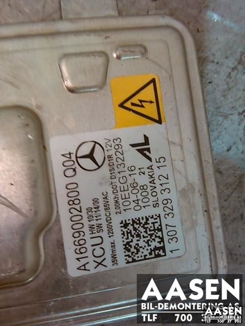 Styreenhet xenon/ballast til Mercedes B-Klasse, electric drive 2014-2018 (W242) (W242) (AL|A 166 900 28 00|)