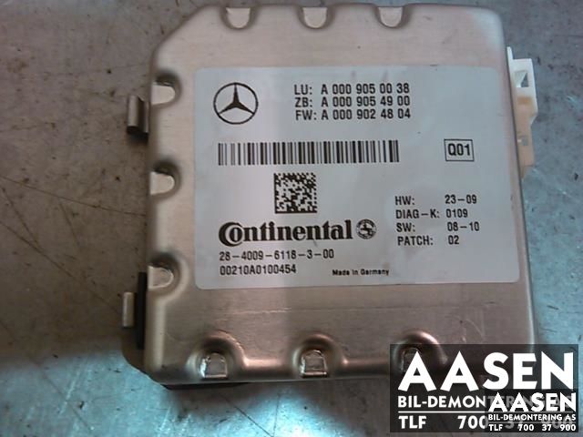 Styreenhet diverse til Mercedes E-Klasse, 2009-2013 (Fase 1) (W212) (W212) (CONTINENTAL|A0009050038)