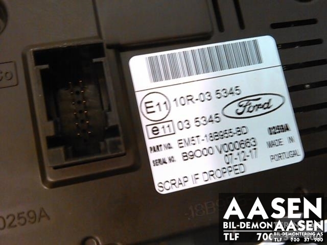 Instrument kjørecomputer til Ford Transit Connect 2013-2018 Type II, Fase 1  (EM5T-18B955-BD|)