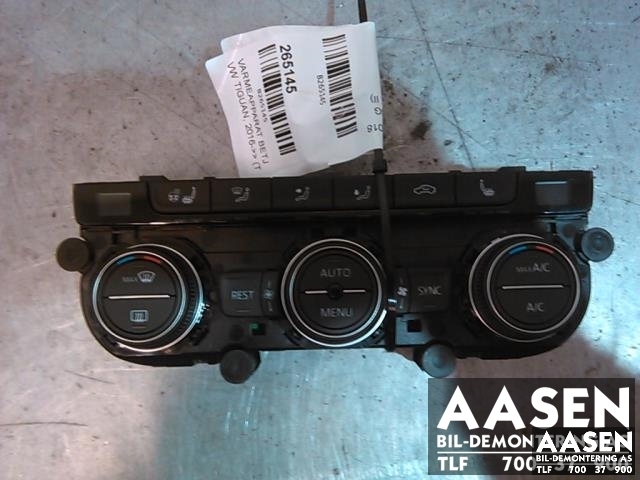 Varmeapparat betjening til VW Tiguan, 2016-2020 (Type II, Fase 1)  (5NB907044H)