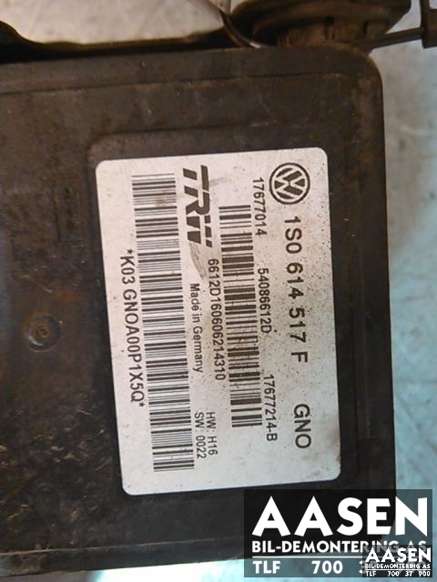 ABS sentral til VW Up 2012-2019 (TRW|1S0 614 517 F|)