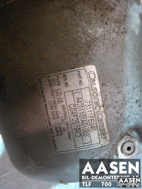 Aircondition kompressor til Subaru Impreza 2001-2005 (Type II, Fase 1)  (CALSONIC KANSEI|73111FE040|)