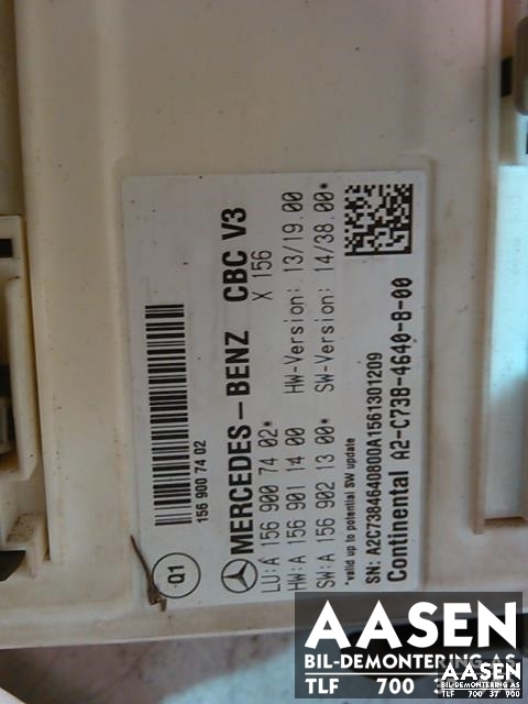 Styreenhet (SAM - Signal Acquisition Module) til Mercedes B-Klasse 2011-2018 (W246) (W246) (CONTINENTAL|A1569007402|)