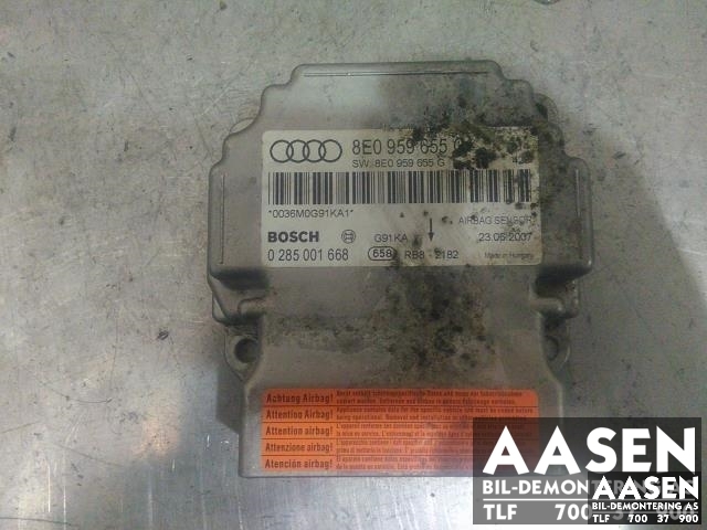 Airbag elektronikk til Audi A4, 2004-2008 (Type III) (B7) (B7) (BOSCH|8E0 959 655 C)
