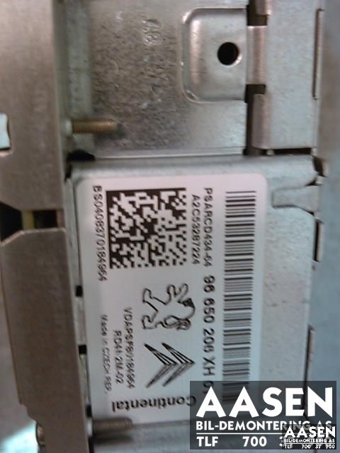 Bilstereo til Peugeot 308 2007-2011 (Type I, Fase 1)  (CONTINENTAL|96650206XH01|)