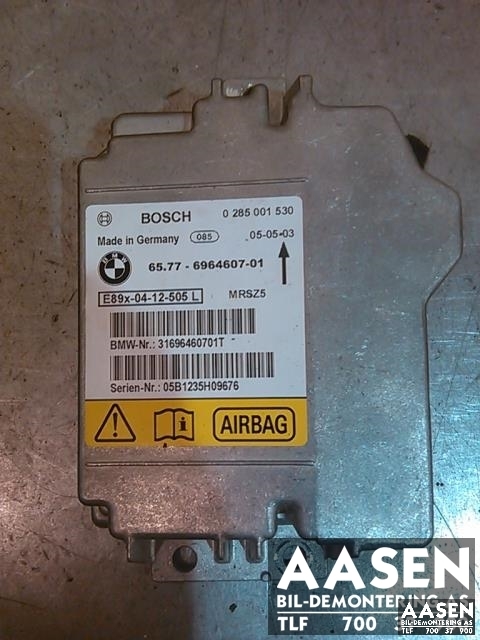 Airbag elektronikk til BMW 1-Serie 2004-2011 (E81/E82/E87/E88) (E81/E82/E87/E88) (BOSCH|65 77 6 964 607|0285001530|)
