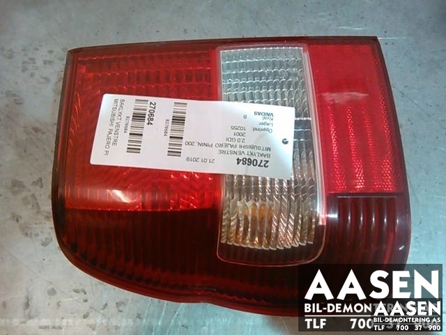 Baklykt venstre til Mitsubishi Pajero Pinin, 2001-2003  (MR496669)