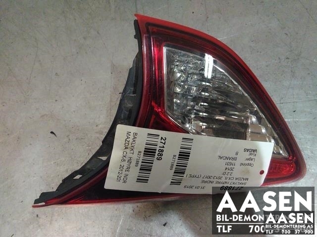 Baklykt høyre indre til Mazda CX-5, 2012-2017 (Type I)
