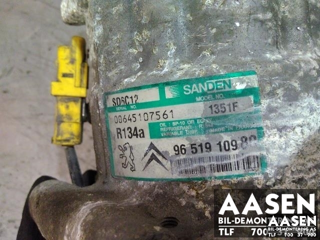 Aircondition kompressor til Citroën C4 2004-2011 (Type I)  (SANDEN|9651910980|)