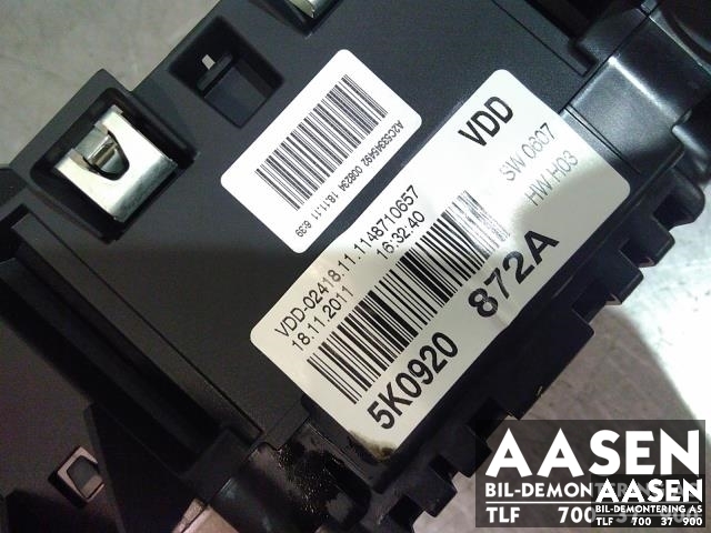 Instrumentpanel til VW Golf VI 2008-2012 (5K0920872A|)