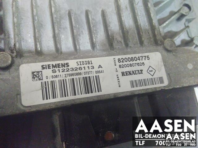 Styreenhet motor til Renault Scenic 2003-2009 (Type II)  (SIEMENS|8200804775|)