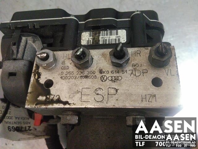 ABS sentral til Audi A4 2007-2014 (Type IV) (B8) (B8) (BOSCH|8K0 614 517 DP|0265236300|)