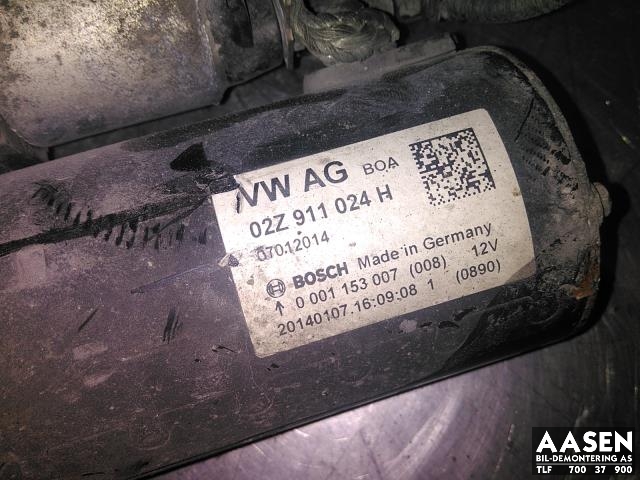 Starter diesel til VW Caddy 2010-2015 (Type III, Fase 2) (BOSCH|02Z911024H|)
