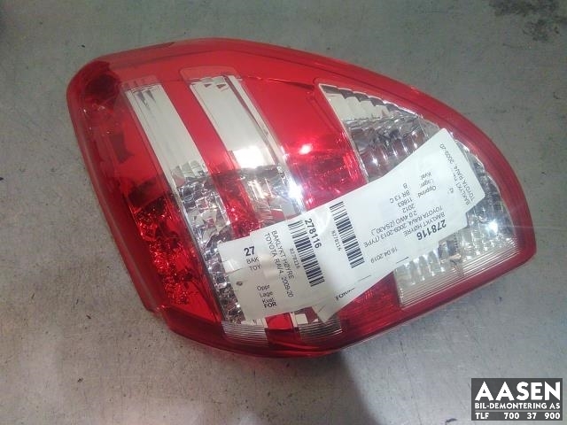 Baklykt høyre til Toyota RAV4, 2009-2013 (Type III, Fase 2)  (8155142120)