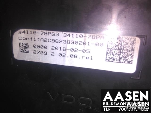 Instrumentpanel til Suzuki Swift 2011-2017 (34110-78PG3|)
