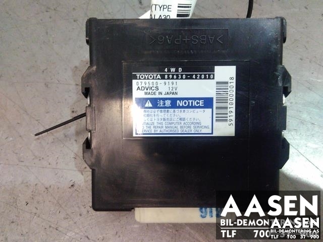 Styreenhet diverse til Toyota RAV4 2006-2009 (Type III, Fase 1) (89630-42010|)