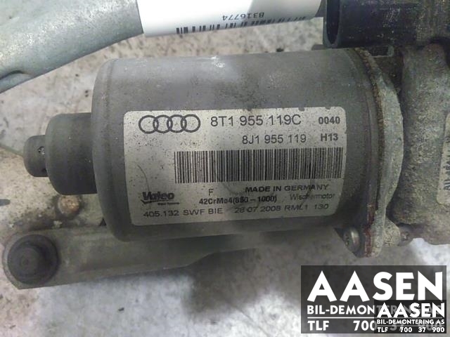 Viskermotor frontrute til Audi A5 2007-2016 (Type I)  (VALEO|8T1955119C|)