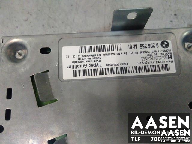 Bilstereo forsterker til BMW 5-Serie 2010-2017 (F10/F11) (F10/F11) (65 12 9 312 592|)
