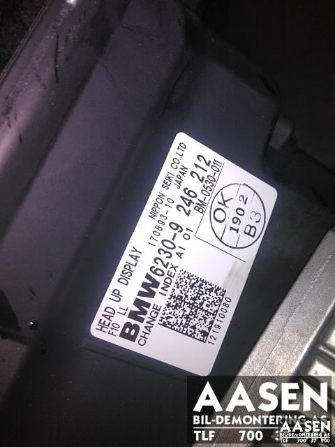Instrument head-up display (HUD) til BMW 5-Serie 2010-2017 (F10/F11) (F10/F11) (NIPPON SEIKI|62 30 9 246 212|)