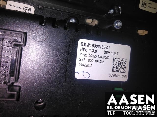 Varmeapparat betjening til BMW 5-Serie 2010-2017 (F10/F11) (F10/F11) (61 31 9 328 425|)