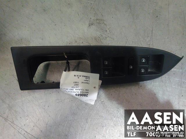 Bryter ruteheis førerdørspanel til VW Touran 2007-2010 (Type I, Fase 2) (1K4 959 857 B|)