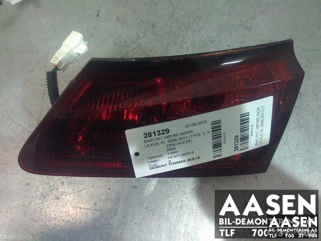Baklykt høyre indre til Lexus IS 2006-2013 (Type II) (XE20) (XE20)