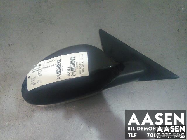Speil høyre til BMW 3-Serie 2005-2011 (E90/E91/E92/E93) (E90/E91/E92/E93) (51 16 7 189 946|)