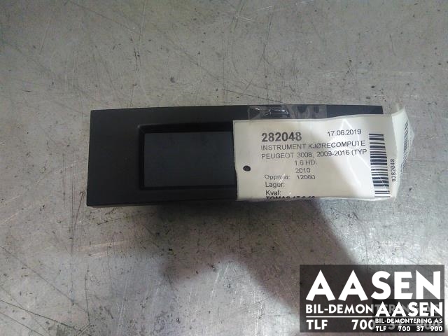 Instrument kjørecomputer til Peugeot 3008 2009-2016 (Type I) (JOHNSON CONTROLS|9675859580-00|6593 E6|)