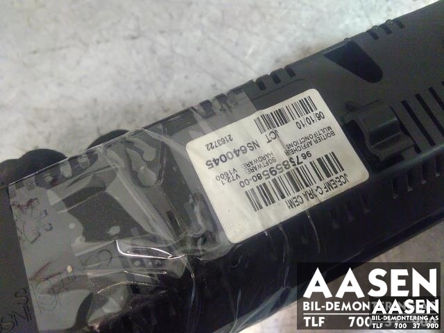 Instrument kjørecomputer til Peugeot 3008 2009-2016 (Type I) (JOHNSON CONTROLS|9675859580-00|6593 E6|)