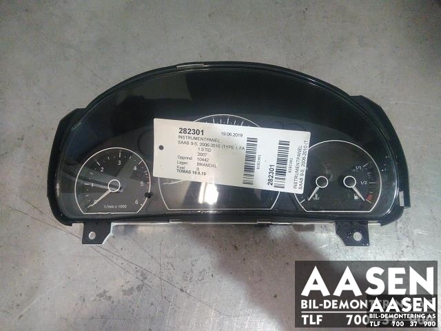 Instrumentpanel til Saab 9-5 2006-2010 (Type I, Fase 3) (12775653|)