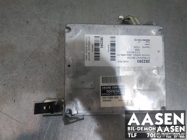Styreenhet motor til Toyota Verso, 2004-2009 (Type II)  (DENSO|89661-0F111)
