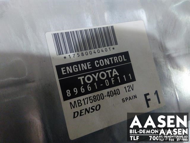 Styreenhet motor til Toyota Verso 2004-2009 (Type II)  (DENSO|89661-0F111|)