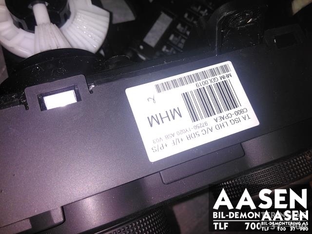Varmeapparat betjening til Kia Picanto 2011-2017 (Type II)  (97250-1Y020|)