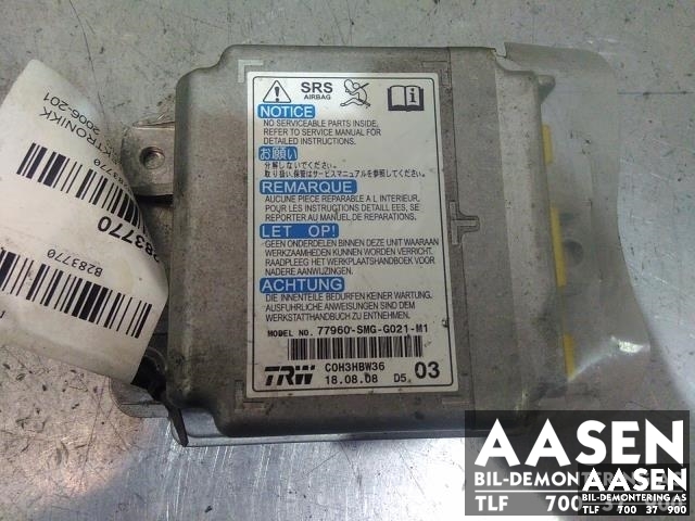 Airbag elektronikk til Honda Civic, 2006-2011 (Type VIII)  (TRW|77960-SMG-G021-M1)