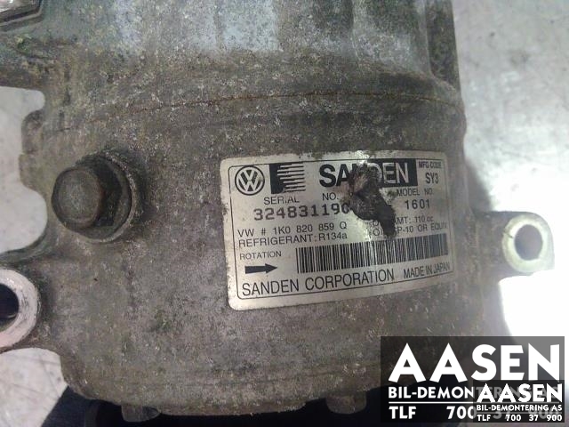 Aircondition kompressor til VW Touran 2007-2010 (Type I, Fase 2) (SANDEN|1K0 820 859 Q|)